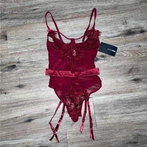 NWT Fashion Nova Garter Bodysuit Lingerie